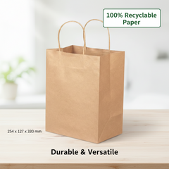 Eco-Craft Takeaway Bag | 120g Recycled Paper | 10"x 5"x 13"