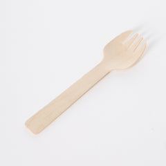 105mm Eco-Friendly Biodegradable Disposable Wooden Spork-25pack*100pcs/carton