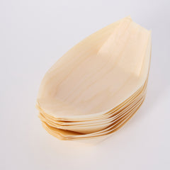 4.5″ Eco-Friendly Disposable Wooden Boat for Sushi Wooden Sushi Bune Wooden Sushi Boat-10pack*100pcs/carton