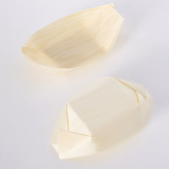 4.5″ Eco-Friendly Disposable Wooden Boat for Sushi Wooden Sushi Bune Wooden Sushi Boat-10pack*100pcs/carton