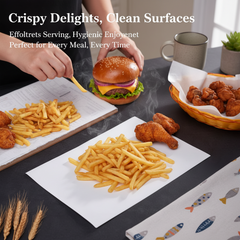 Eco-Friendly 40gsm White Greaseproof Paper Roll, Oil Proof, Microwave Safe, Disposable Food Wrapping Paper for Bakery & Restaurant