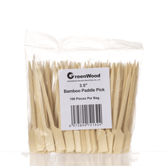 3.5″ Natural Flat Bamboo Kebab Bamboo Skewer Bamboo Gun Skewers Wholesale-50pack*100pcs/carton