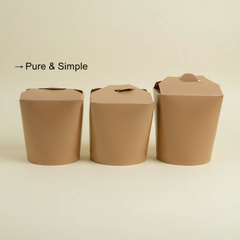 700ml Round-Bottom Eco Takeout Bucket (Single PE-Coated Kraft Paper, Unprinted)