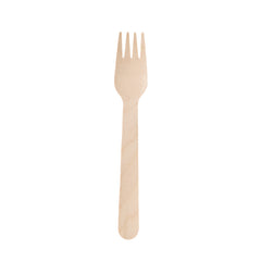 Birch Fork Disposable Wooden Fork Eco-friendly Compostable Fork Wooden Cutlery Natural Biodegradable-10pack*100pcs/carton