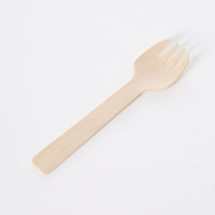 105mm Eco-Friendly Biodegradable Disposable Wooden Spork-25pack*100pcs/carton