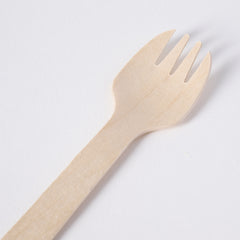 105mm Eco-Friendly Biodegradable Disposable Wooden Spork-25pack*100pcs/carton