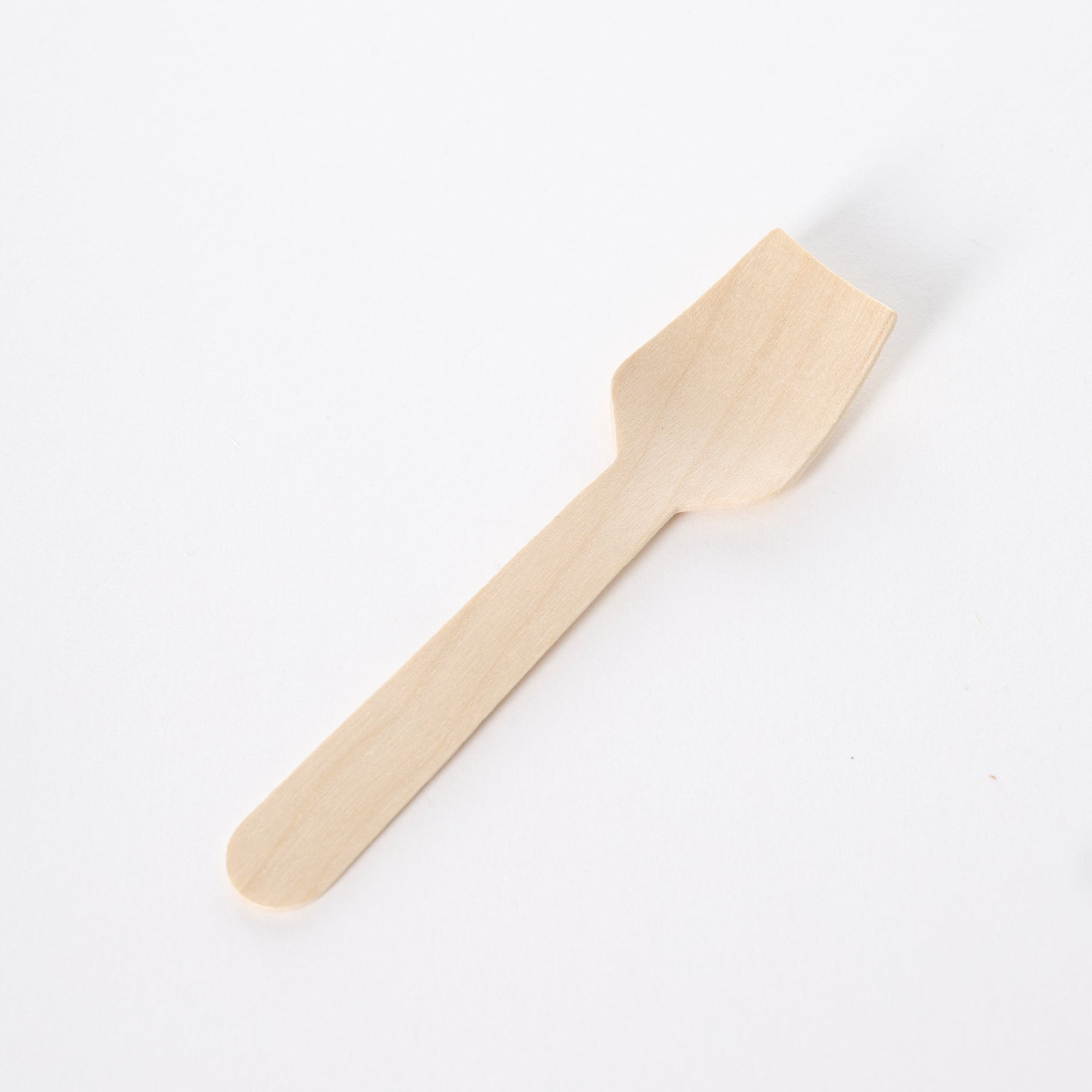 Small Ice Cream Wooden Spoon Eco-Friendly Biodegradable Disposable Ice Cream Spoon Wholesale-25pack*100pcs/carton