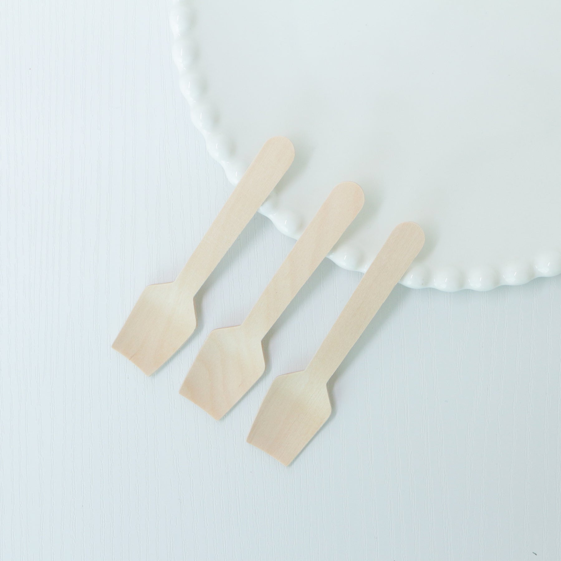 Small Ice Cream Wooden Spoon Eco-Friendly Biodegradable Disposable Ice Cream Spoon Wholesale-25pack*100pcs/carton