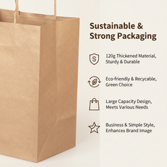 Recycled Kraft Carry Bag – 120gsm | Size: 13"x7"x13"