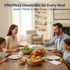 Soft 2-Ply White Paper Napkins | 230mm x 230mm (9" x 9") | 15gsm | 5000-carton