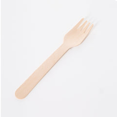 Birch Fork Disposable Wooden Fork Eco-friendly Compostable Fork Wooden Cutlery Natural Biodegradable-10pack*100pcs/carton