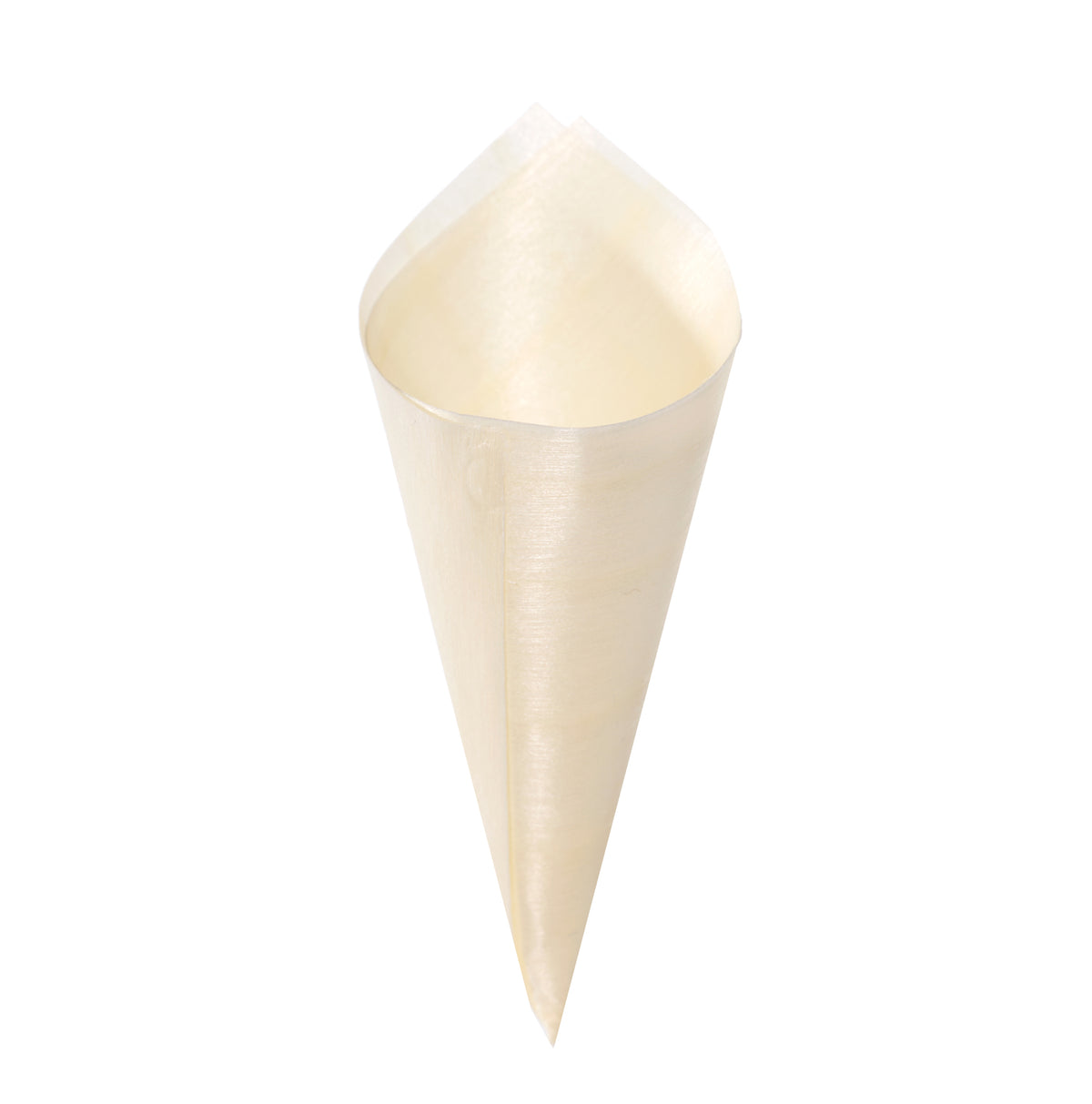 3.3″ Eco-Friendly Biodegradable Disposable Wooden Cone Food Containers Wooden Hand Rolled Sushi Containers-10pack*100pcs/carton