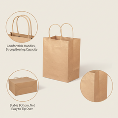 Recycled Kraft Carry Bag – 120gsm | Size: 13"x7"x13"