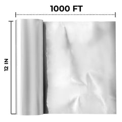 12" x 1000 ft Heavy-Duty Food Wrapping Aluminum Foil Roll