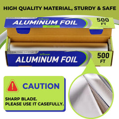 12" x 1000 ft Heavy-Duty Food Wrapping Aluminum Foil Roll